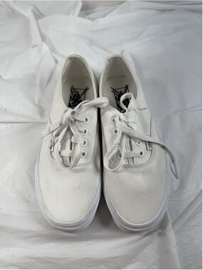 Vans Authentic True White Canvas Classic Skate Shoes Size 7 US